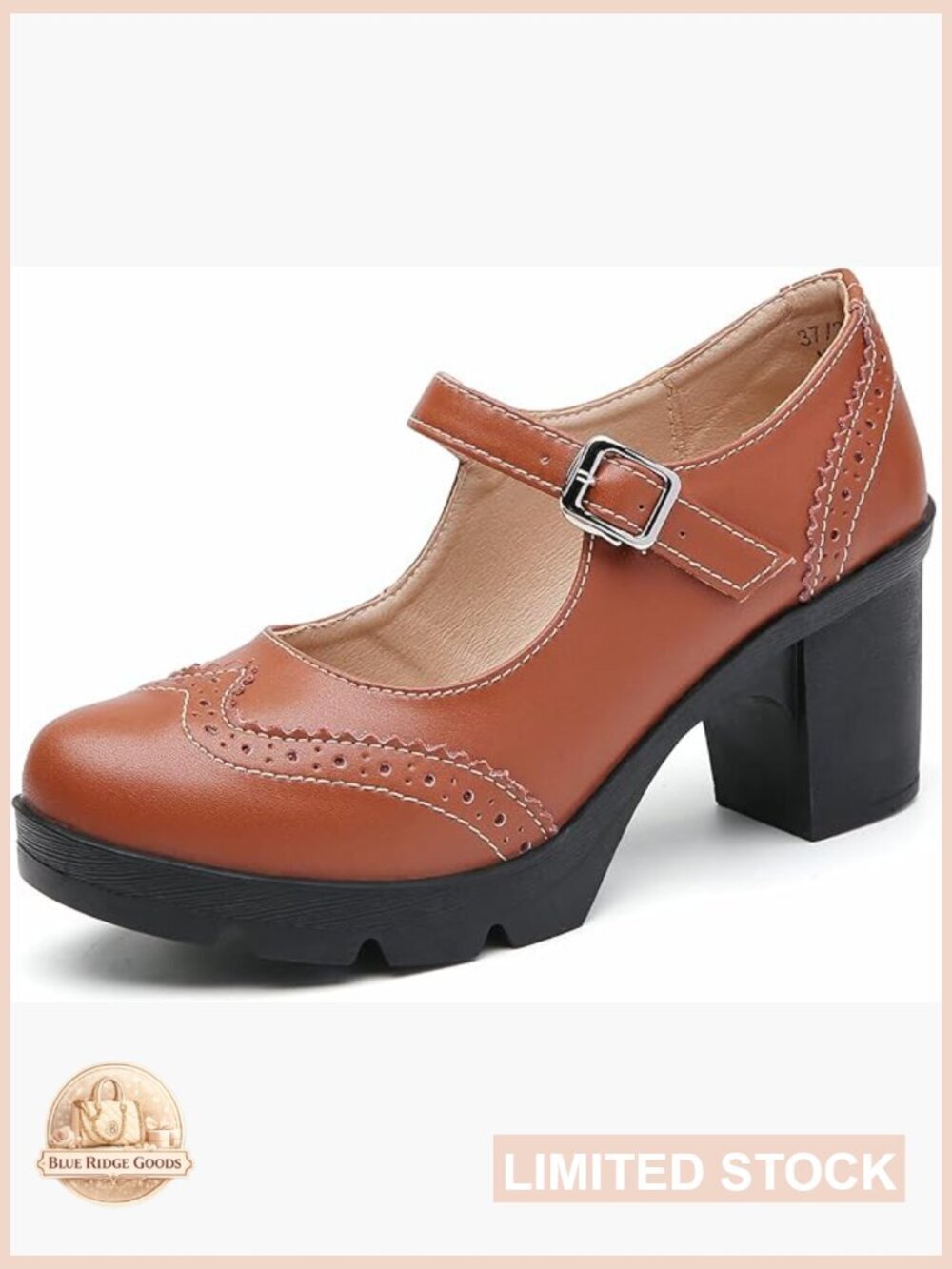 Chunky Low Block Heels Mary Jane Work Pumps Round Toe Oxfords Dress Wedding